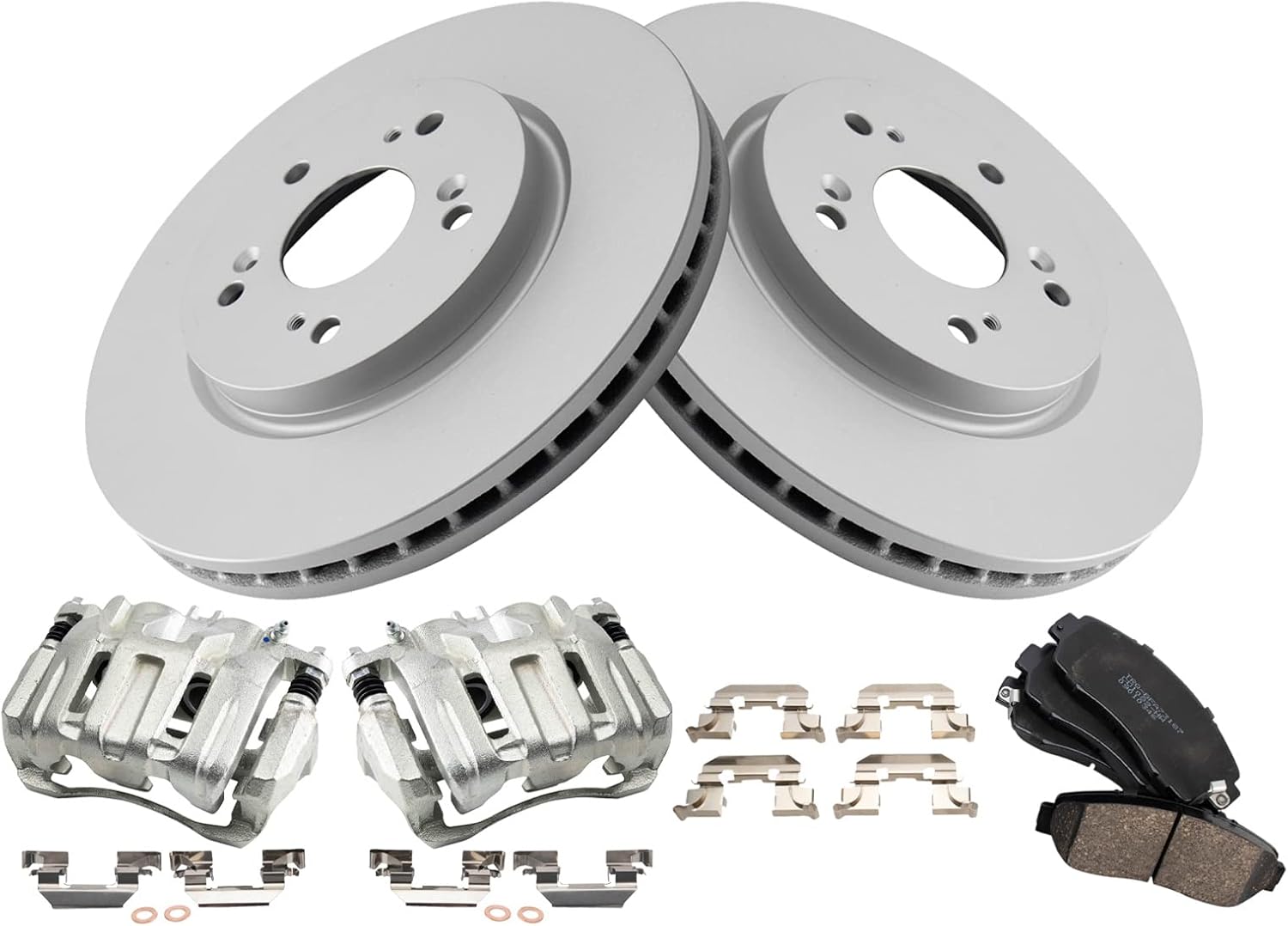 TRQ Front Brake Pad & Rotor Kit for Acura RDX and Honda Accord