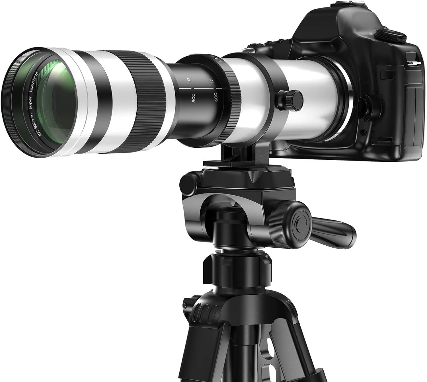 Lightdow 420-800mm F8.3 Telephoto Zoom Lens for Canon Cameras