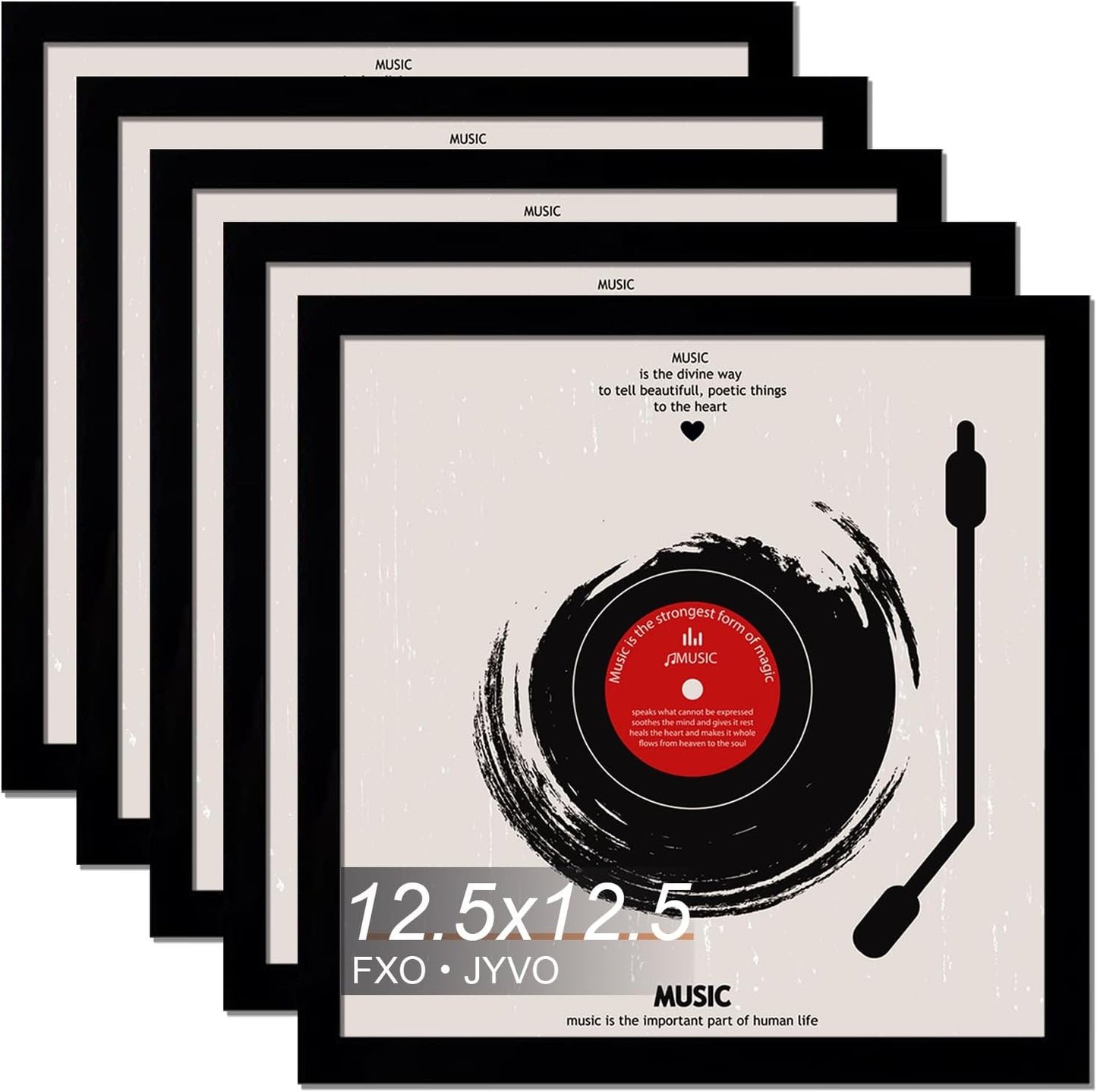 Vinyl Record Frame for Wall Display - 12 Inch LP Cover Holder