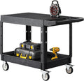 Utility Cart 550 lb Capacity, 37 x 25.4 in Two-Shelf Service Cart