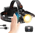 SKYFIRE Headlamp Rechargeable 3000 Lumens - Bright, Zoomable Beam