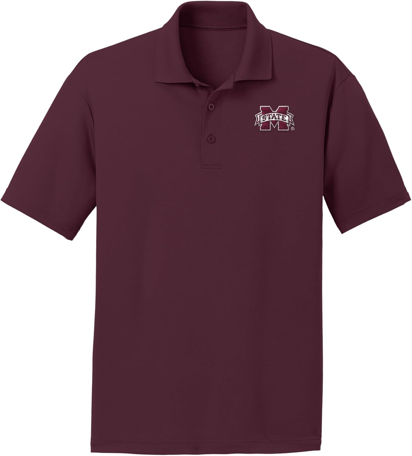 NCAA Primary Logo Team Color Polo for Mississippi State Fans