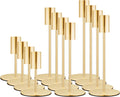 French Gold Taper Candle Holders Set of 12 - Elegant Table