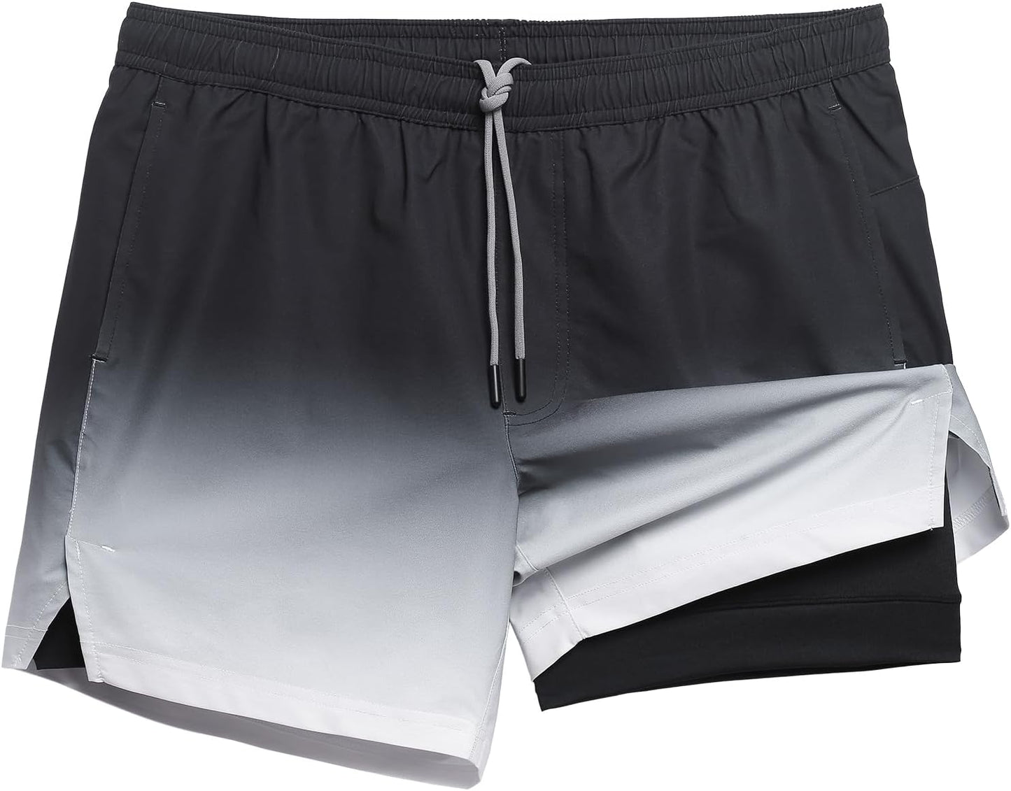 maamgic Mens 5in Gym Running Shorts - 2 in 1 Quick Dry Design
