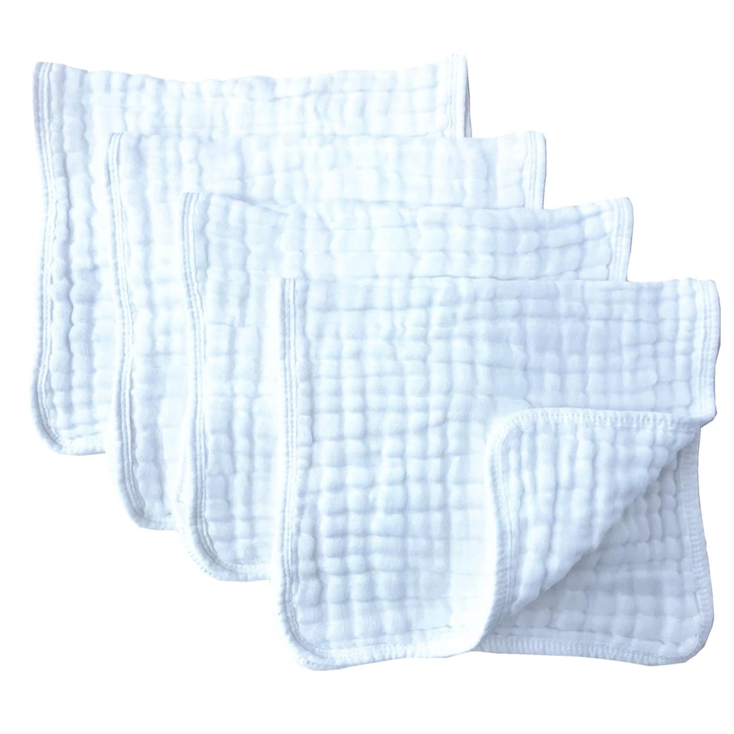 Synrroe Large 6-Layer Cotton Burp Cloths - Extra Absorbent!