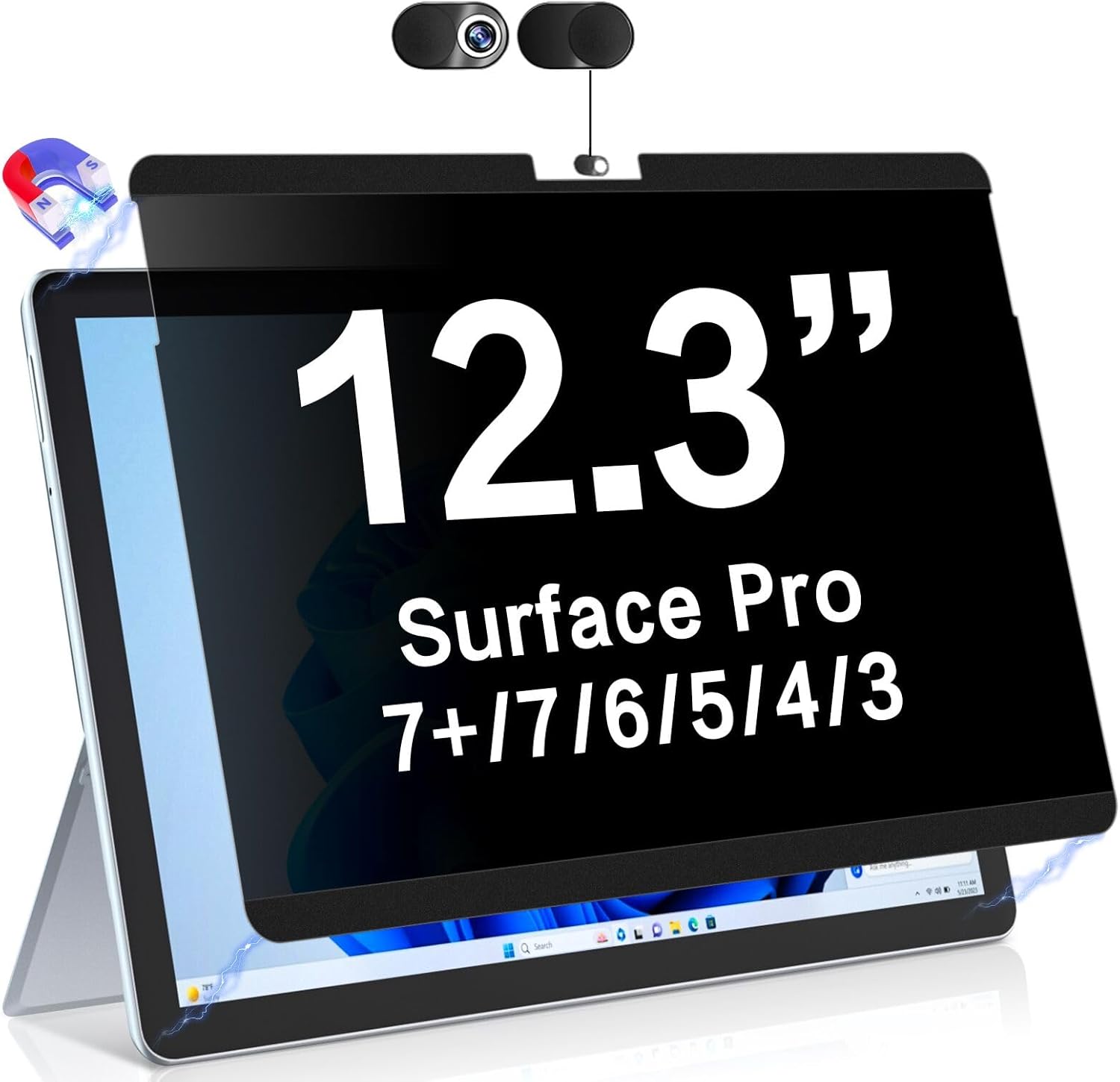 ZOEGAA Privacy Screen for Microsoft Surface Pro 12.3 Inch