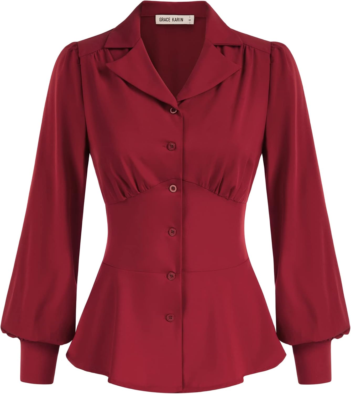 Chic Button Down Shirts for Women - Summer Peplum Tops