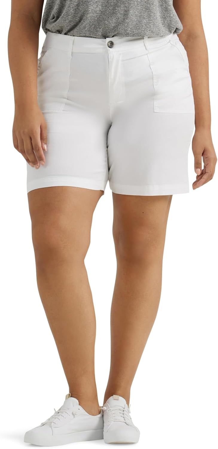 Lee Women's Plus Size Ultra Lux Comfort Utility Bermuda Shorts