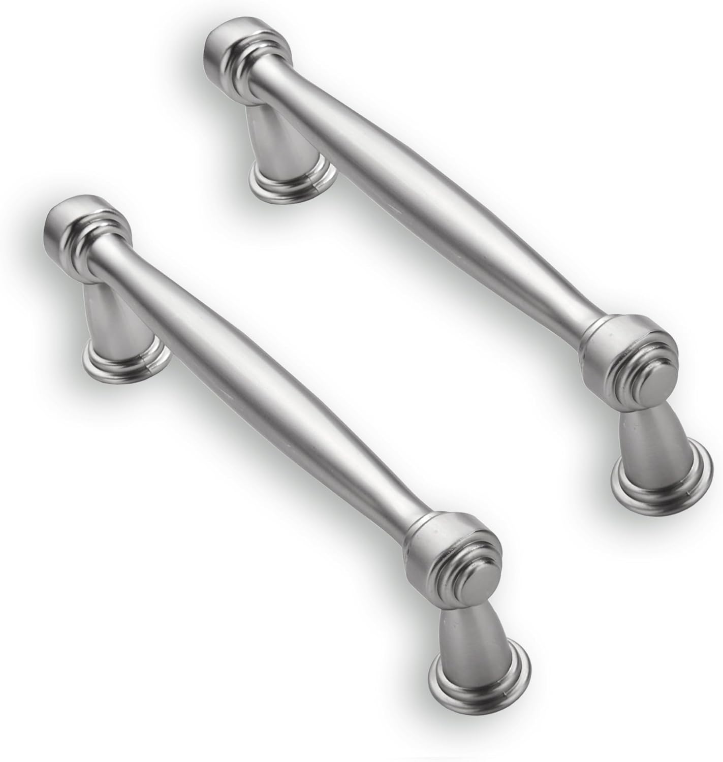 Solid Heavy Duty 10 Pack 3-3/4 Inch Brushed Satin Nickel Pulls