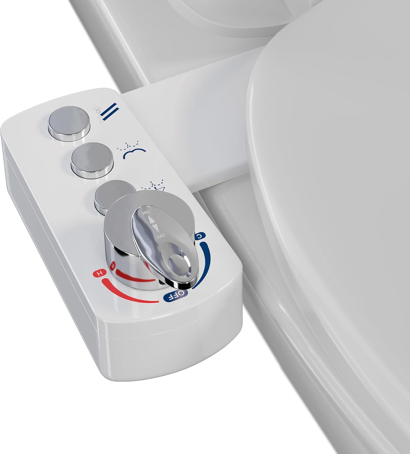 Bidet Attachment for Toilet with Dual Nozzles and Self-Cleaning