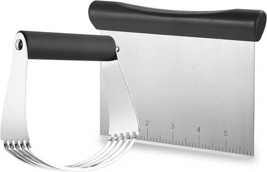 Spring Chef Stainless Steel Dough Cutter - Multipurpose Baking Tool