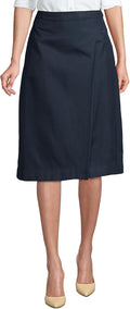 Lands' End School Uniform Women's Solid A-line Skirt Below The Knee