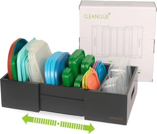 Expandable Kitchen Cabinet Organizer for Food Storage Lids