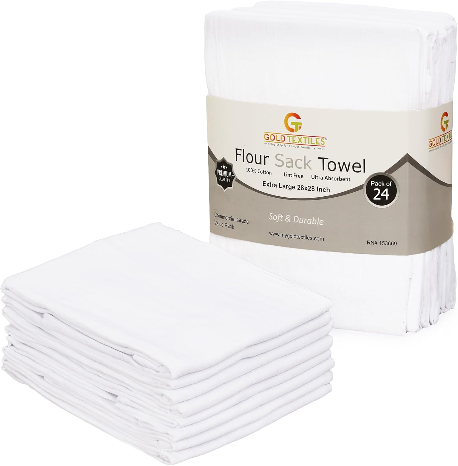 Premium 100% Cotton Flour Sack Towels for Kitchen Use