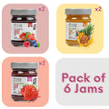 Assorted No Sugar Added Jams 6 x 8 Fl. oz - Healthy Fruit Spreads