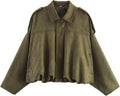 Xunger Women's Faux Suede Bomber Jacket for Trendy Streetwear