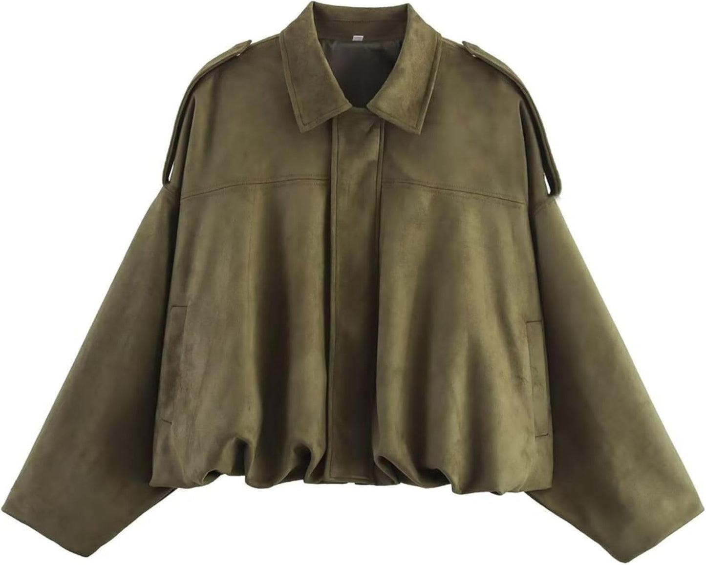 Xunger Women's Faux Suede Bomber Jacket for Trendy Streetwear