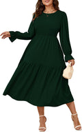 Women's Plus Size Smocked Tiered Maxi Dress - Flowy Boho Look