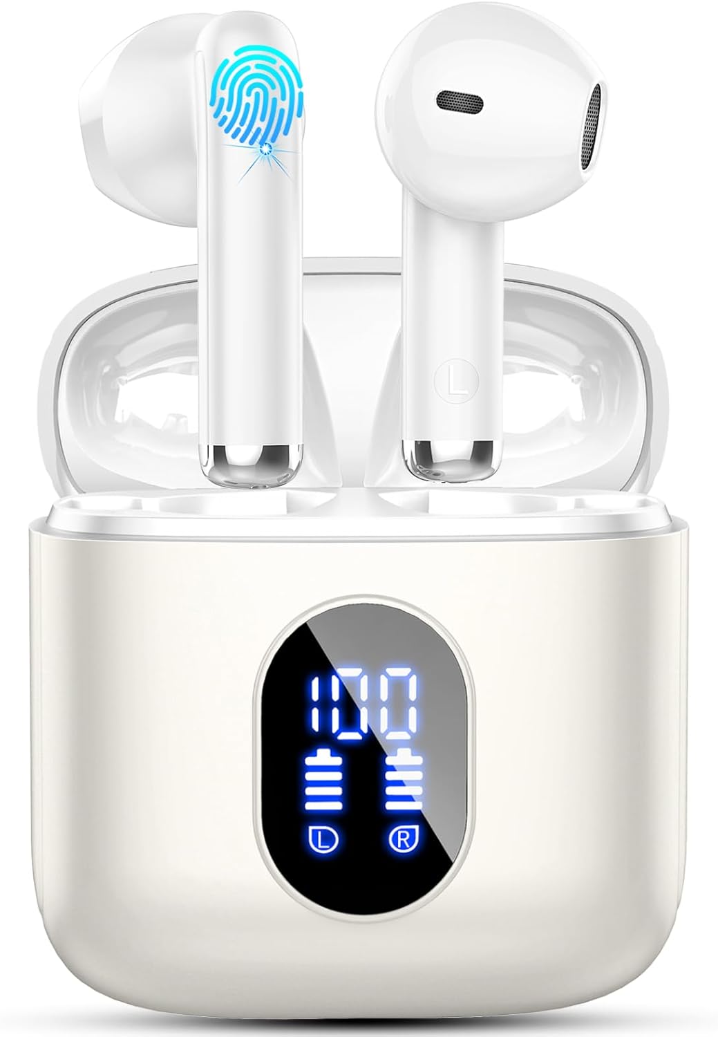 Hi-Fi Stereo Wireless Earbuds, 30H Playtime, IP7 Waterproof, Rinsmola