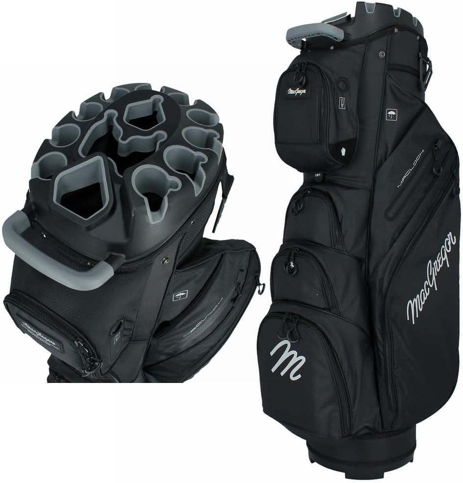 MacGregor MACLOCK 14-Way Divider Cart Bag: Secure Your Clubs!