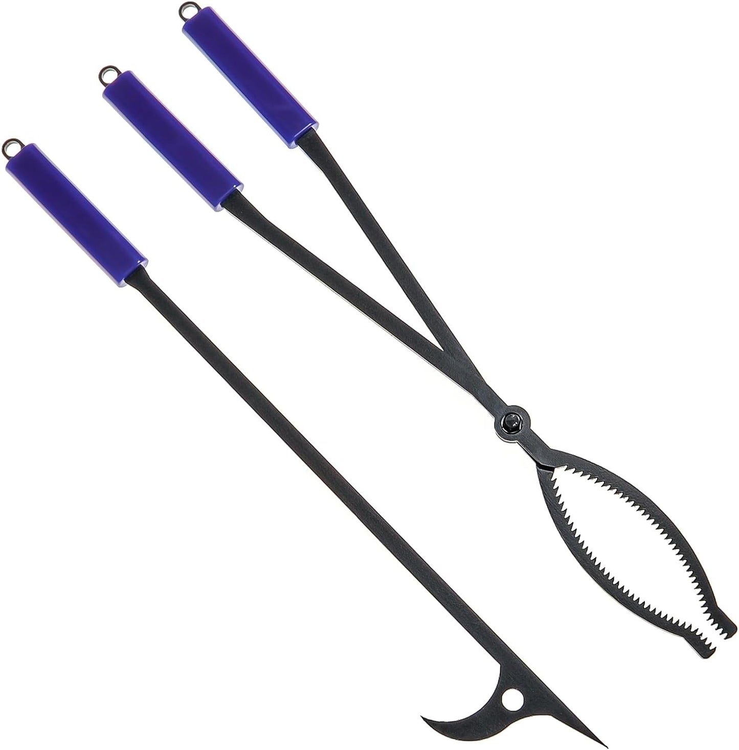 Heavy Duty Fire Tongs Set for Fireplace and Camping Fire Pit