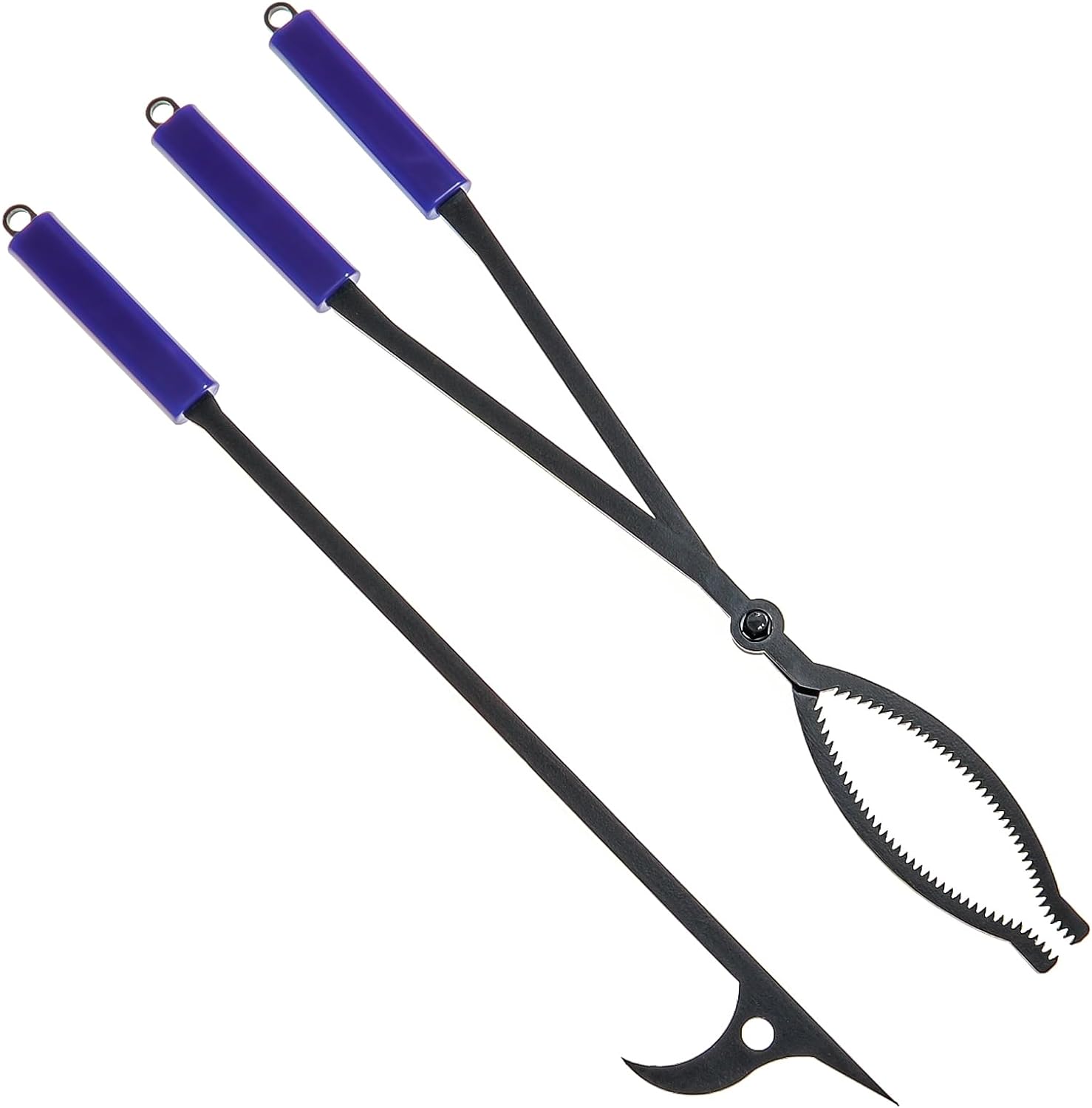 Heavy Duty Fire Tongs Set for Fireplace and Camping Fire Pit