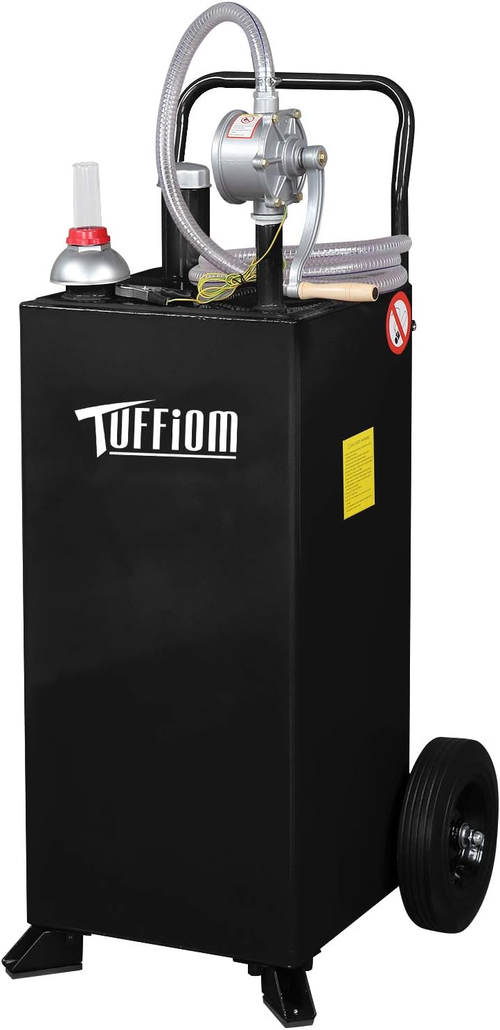 TUFFIOM 30 Gallon Fuel Gas Caddy for Easy Transport and Use