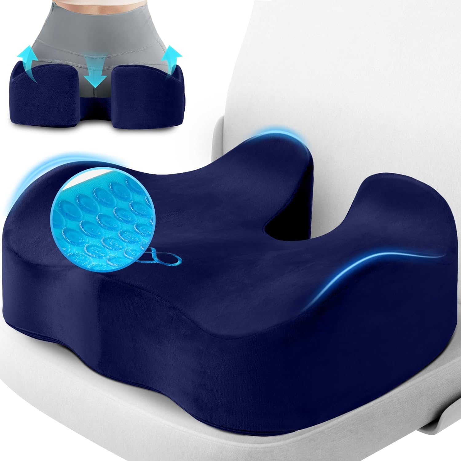 Gel Chair Cushion for Tailbone Pain Relief and Comfort