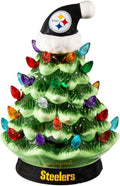 NFL Pittsburgh Steelers Ceramic Christmas Tree 8in LED - Festive Team