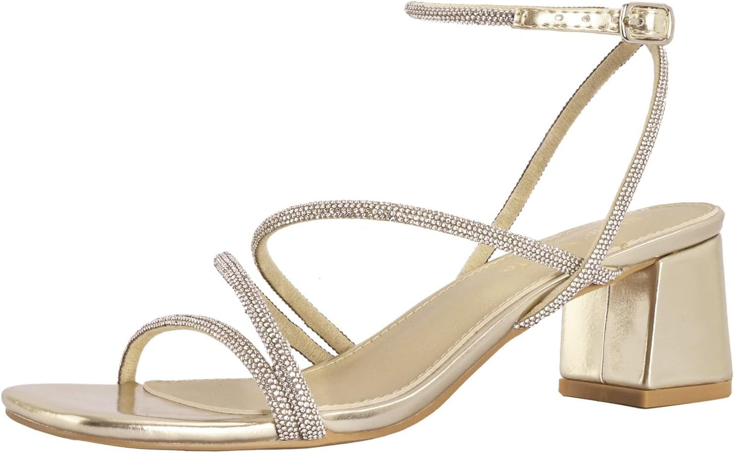 Shoe'N Tale Strappy Heels for Women with Chunky Block Heel