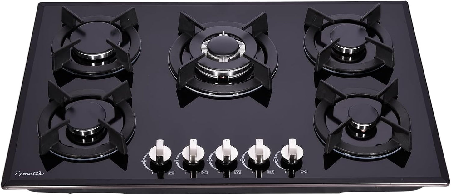 30 Inch Gas Cooktop with 5 High Efficiency Burners for Cooking