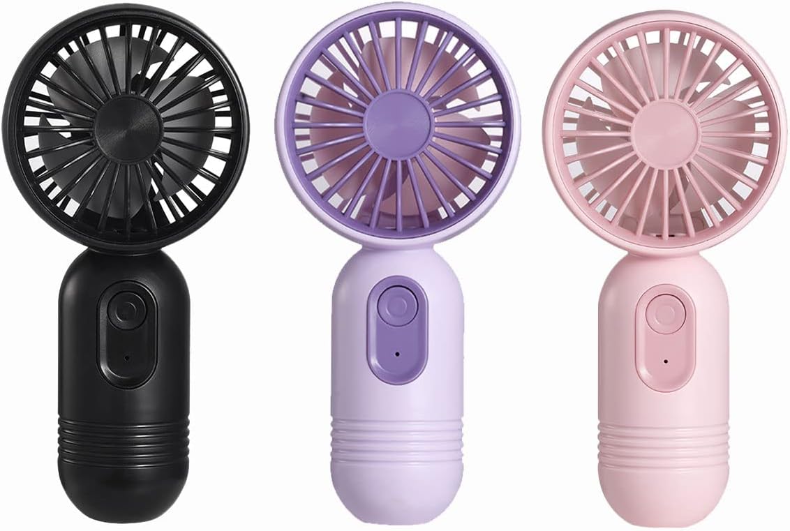 Stylish 3-Speed Mini Fan Trio for On-the-Go Coolness!