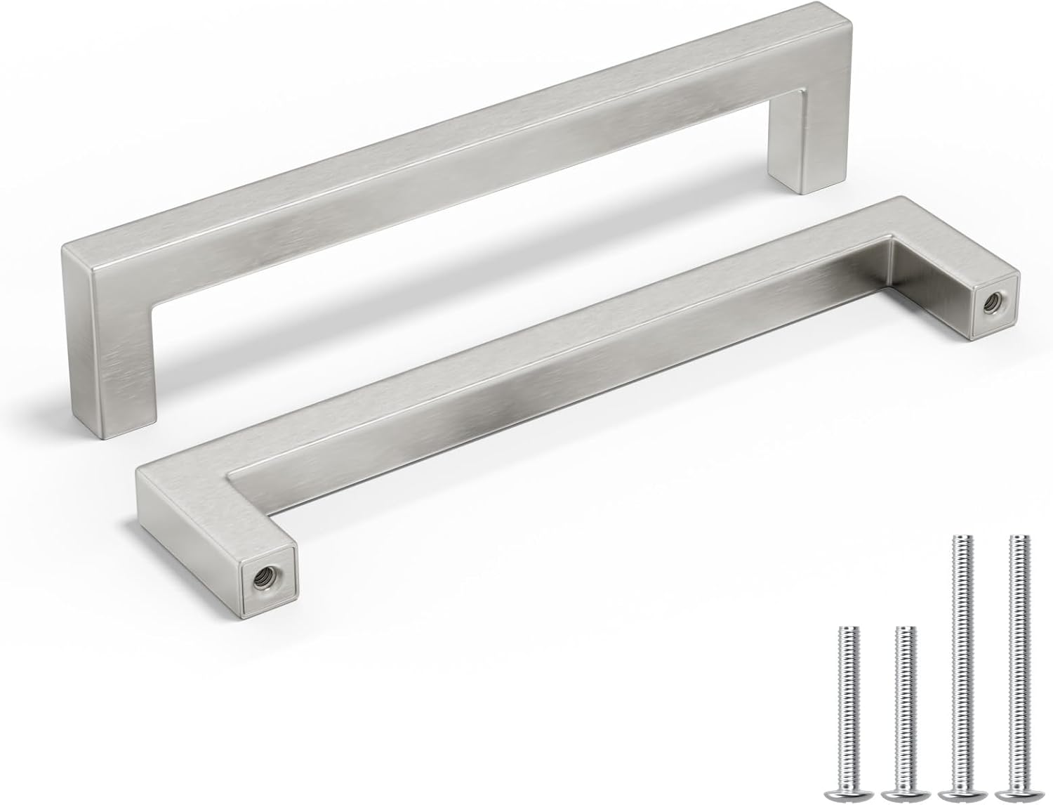 Brushed Nickel Cabinet Pulls - Modern Stainless Steel Handles