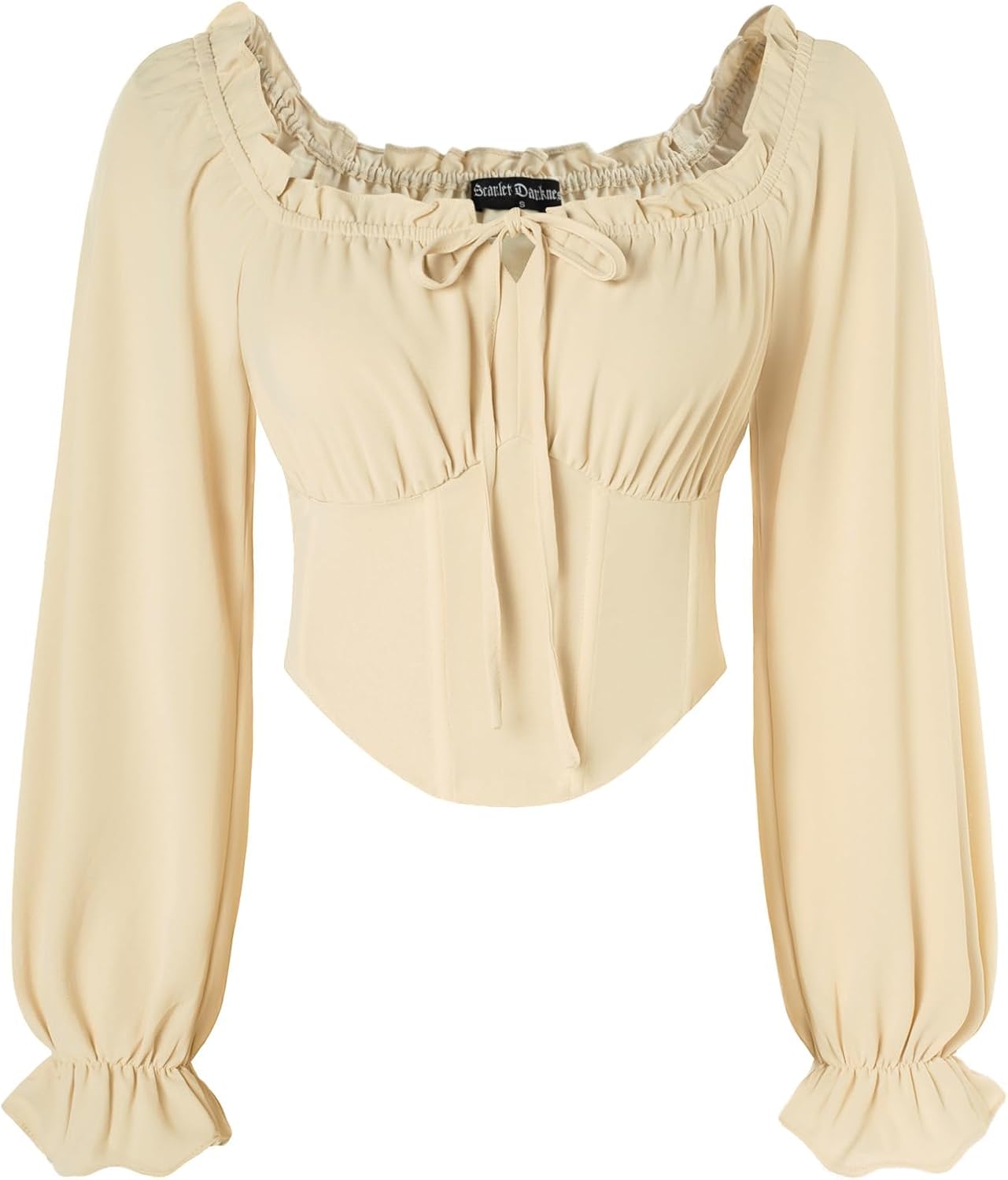 Scarlet Darkness Vintage Corset Tops for Women Renaissance Blouse