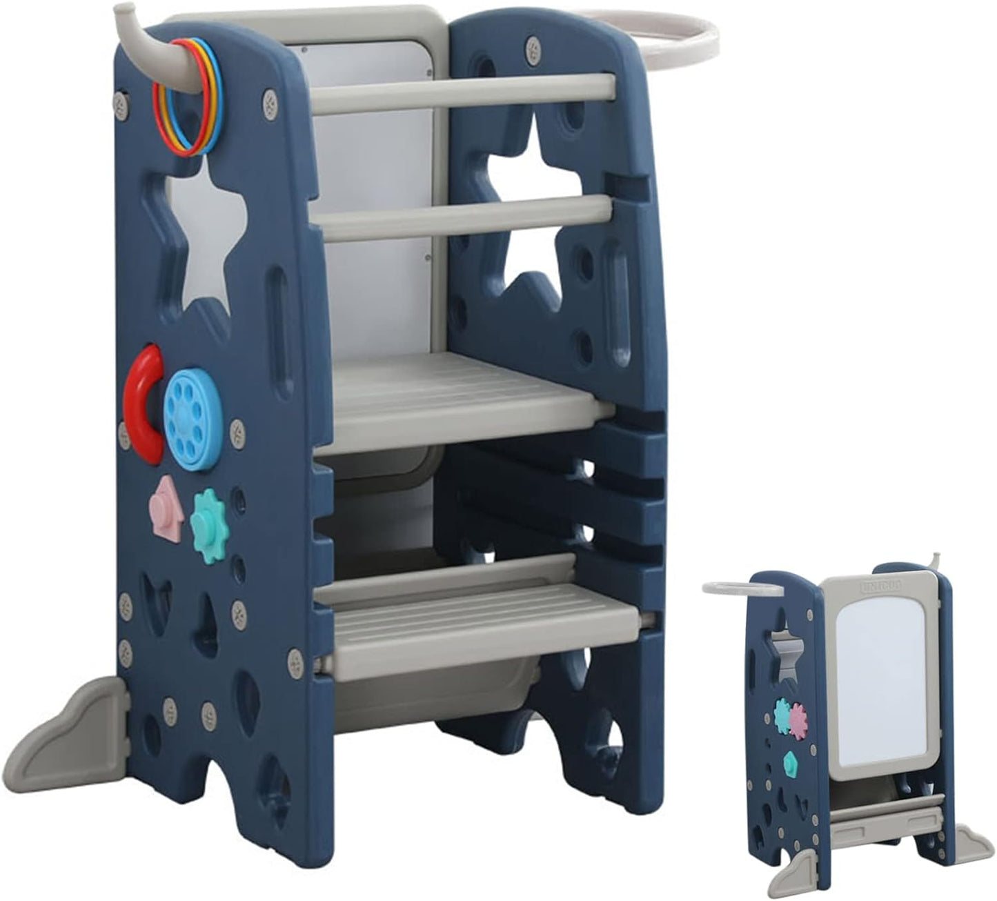 UNICOO Multifunctional Kids Step Stool for Safe Heights