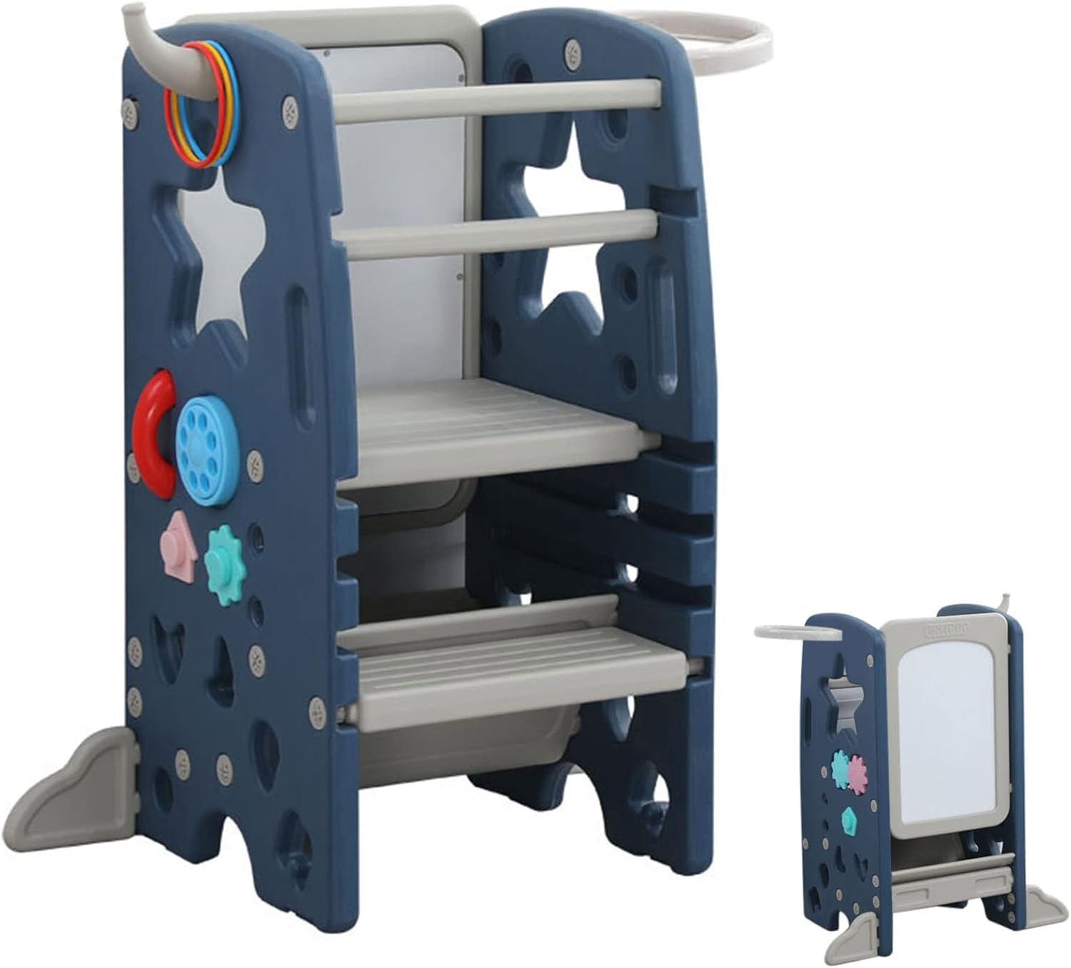 UNICOO Multifunctional Kids Step Stool for Safe Heights
