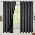 BGment Thermal Insulated 100% Blackout Curtains 60 x 63 in - Dark Grey