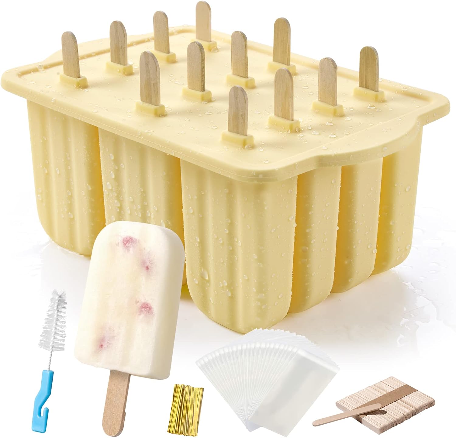MEETRUE Silicone Popsicle Molds - Easy-Release Homemade Treats
