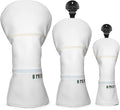 Golf Headcovers Elegant Embroidery Premium Leather Driver Cover