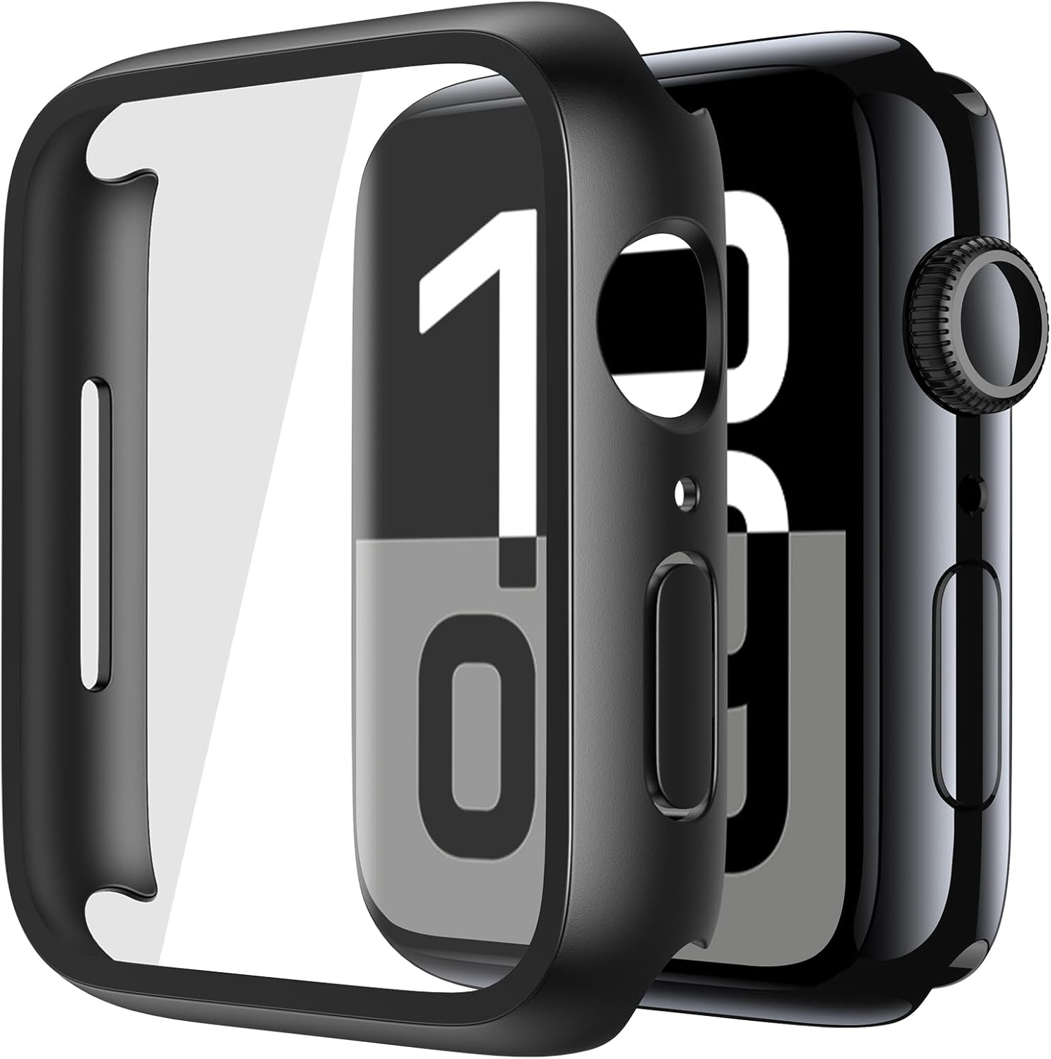 Misxi 2-Pack Ultra-Thin Tempered Glass Apple Watch Case