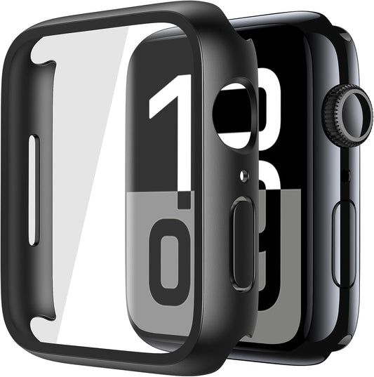 Misxi 2-Pack Ultra-Thin Tempered Glass Apple Watch Case