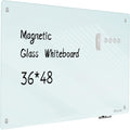 Magnetic Glass Whiteboard 48x36 Frameless Glass Dry Erase Board