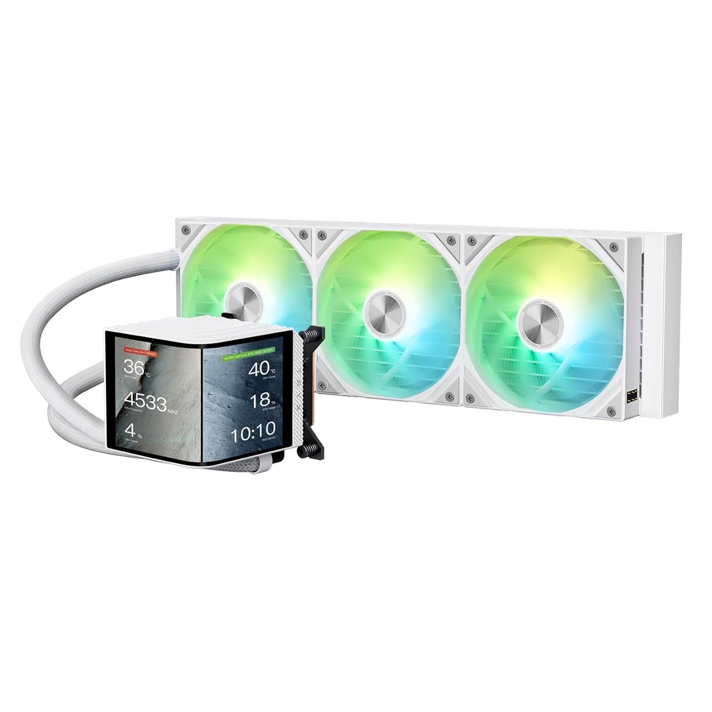 TRYX Panorama 360 ARGB White AIO Cooler with AMOLED Screen