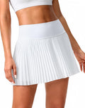 Pleated Tennis Skirt with Pockets Shorts - Lightweight High Waisted