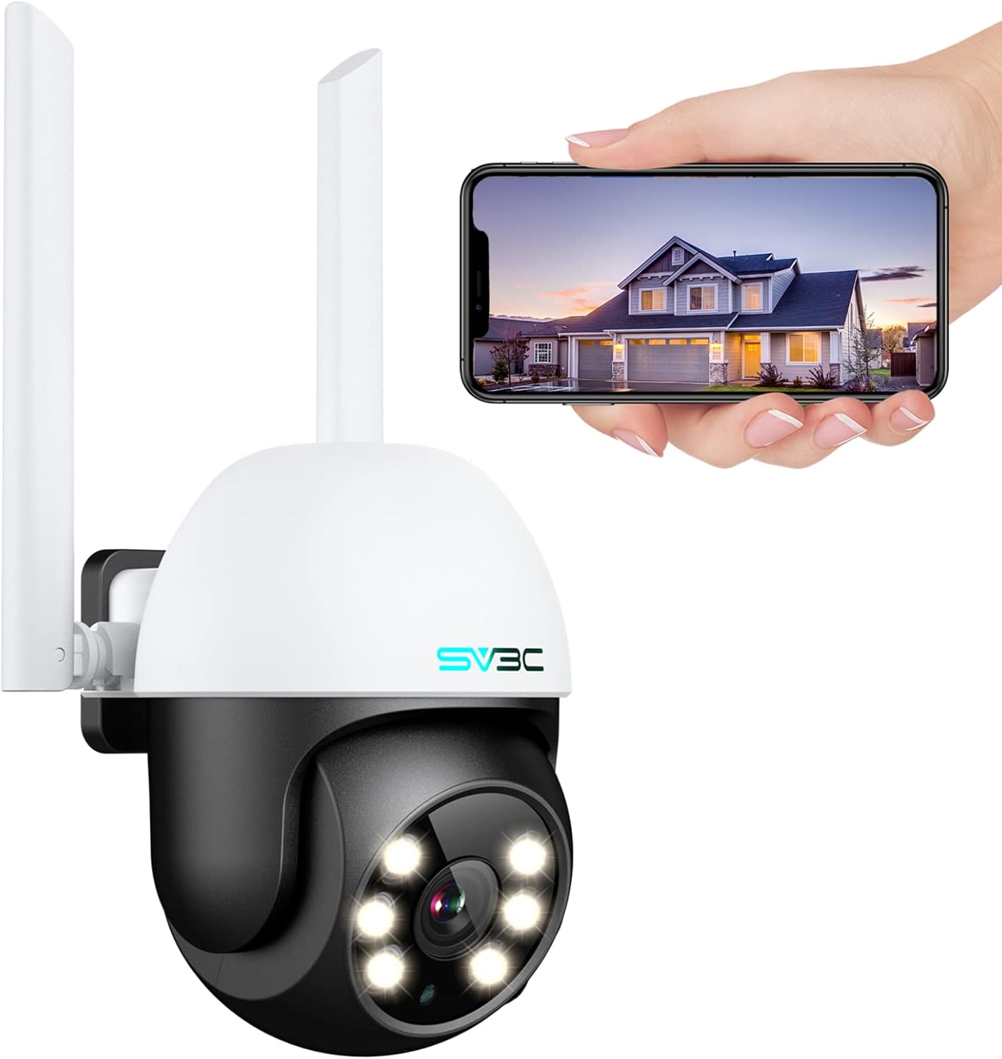 SV3C PTZ Security Camera Outdoor with 1080P Color Night Vision
