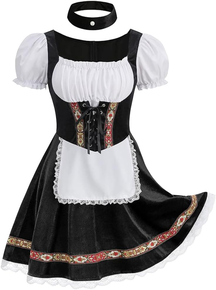 Authentic German Dirndl Dress for Oktoberfest by TOONRAIN
