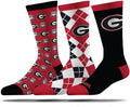 Strideline Mens NCAA Dress Socks The Executive 3 Pack - Georgia Fan