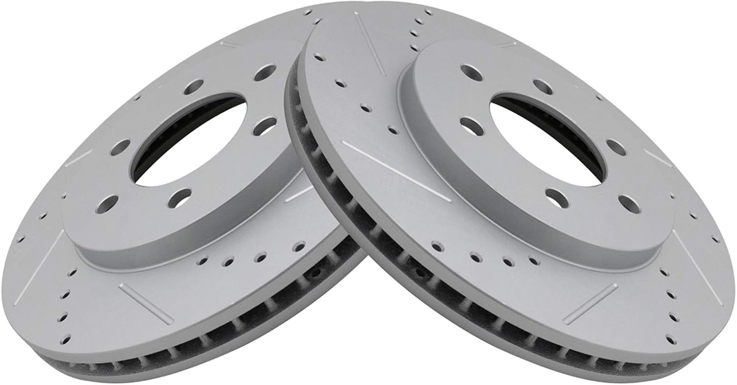 TRQ Front Performance Brake Rotors Set for Ford Expedition
