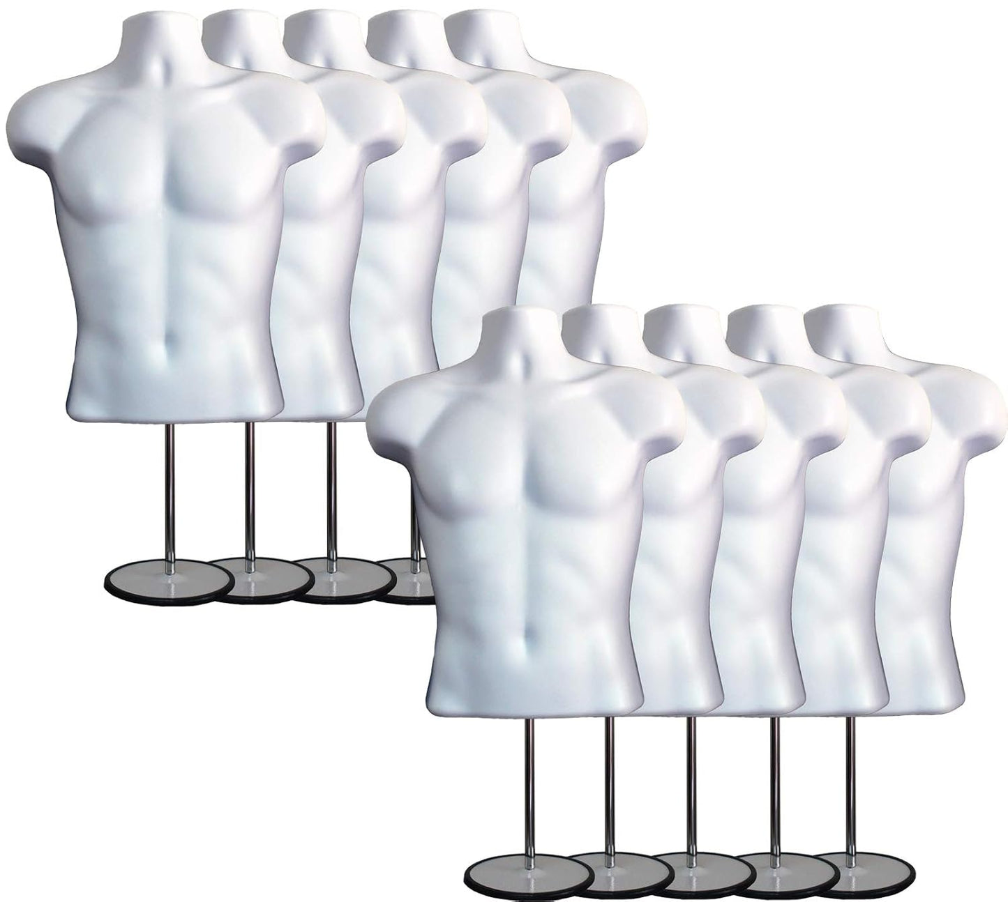 DisplayTown Male Mannequin Torso for Clothing Display and Design