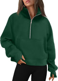 AUTOMET Womens Half Zip Cropped Pullover - Cozy Fall Staple Fashion